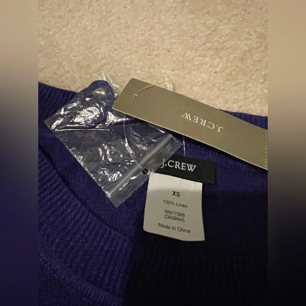 J. CREW 100% linen sweater X-small NWT